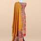 Orange With Yellow Pure Maheshwari Silk Unstitched Suit With Dupatta