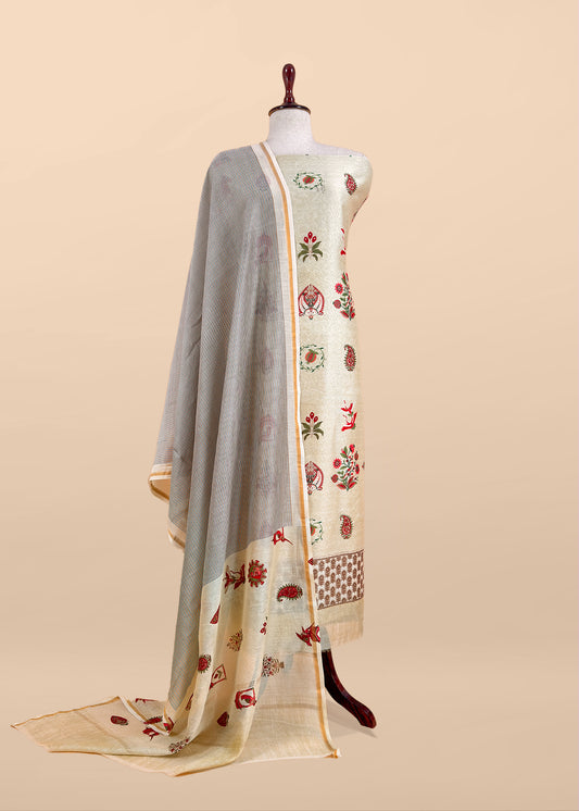 Maheshwari unstitched suit set at the best price

