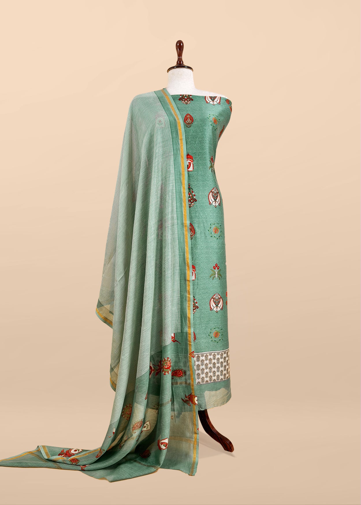 Maheshwari unstitched suit set at the best price


