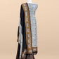 Black Pure Maheshwari Silk Suit With Dupatta
