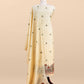 linen chanderi suit with jamdani weaving


