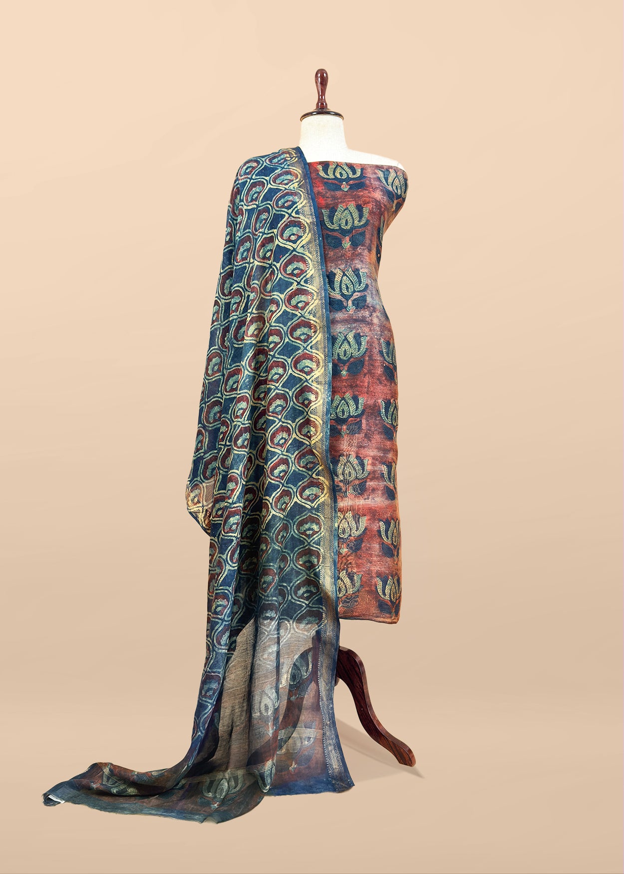 Nashpal Ajrakh Suits In Purest Maheshwari Fabric