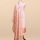 Pastel Pink Banarasi Chanderi Silk Suit With Zari Weaving