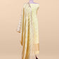 Pastel Yellow Banarasi Chanderi Silk Suit With Zari Weaving