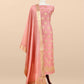 Pure banarasi silk unstitched suit with dupatta

