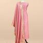 Pink Premium Banarasi Chanderi Silk Unstitched Suit With Dupatta