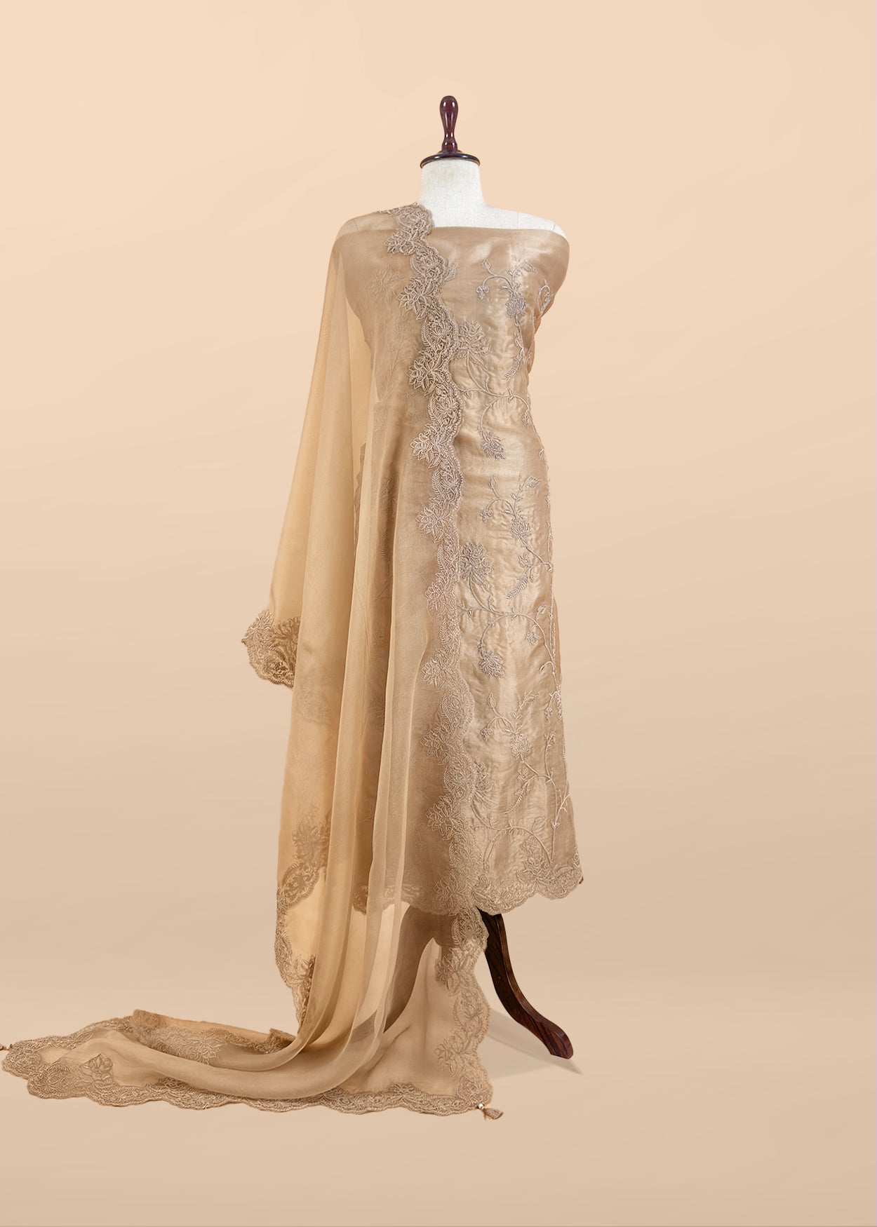 Indian ethnic wear kora silk suits for women

