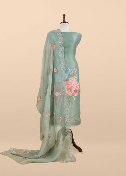 festive wear premium organza silk suit

