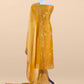 Yellow Embroidered Organza Silk Unstitched Suit With Resham Embroidery Dupatta