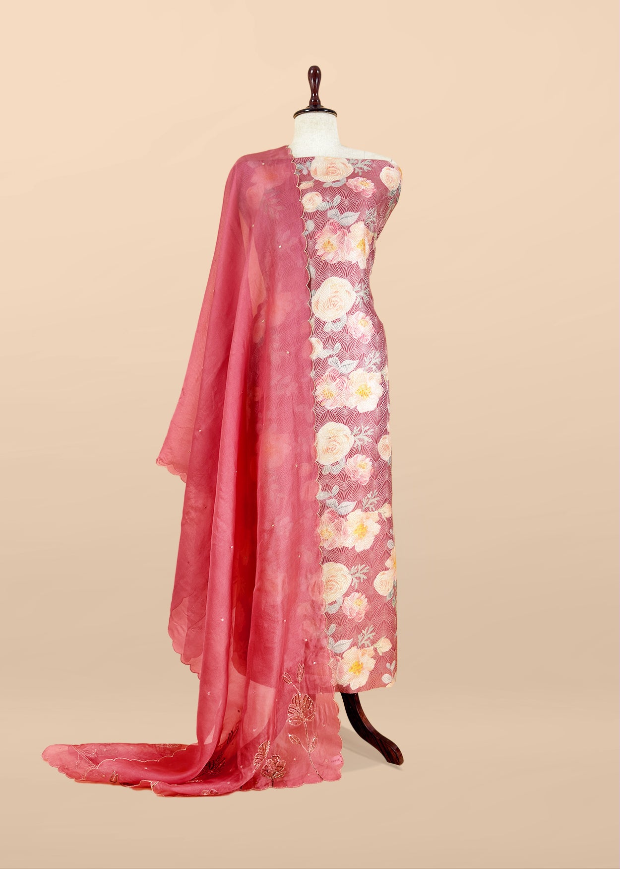 Brocade silk suit for the trousseau collection

