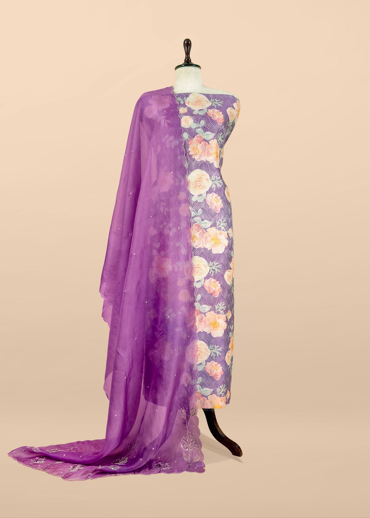 Brocade silk suit for the trousseau collection

