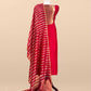 Red Handloom Silk Unstitched Kurta And Sonarupa Zari Panel Dupatta With Tissue Appliqué Work