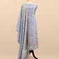Lavender Premium Summers Handloom Mul Kurta With Resham Thread Embroidery