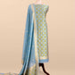 Blue Handloom Banarasi Suit With Paithani Weaving