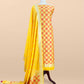 Yellow Handloom Banarasi Suit With Paithani Weaving