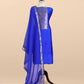 Mohini Blue Handloom Varanasi Silk Kurta And Kora Silk Dupatta With Kadwa Weaving