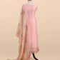 Baby Pink Handloom Kora Silk Suit Fabric With Embroidery