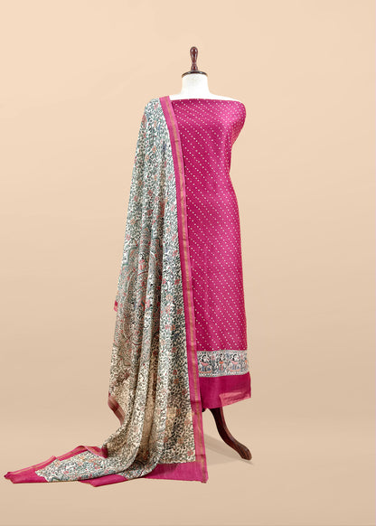 Summer wear maheshwari suit with dupatta

