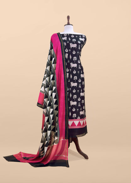 Maheshwari unstitched suit set at the best price

