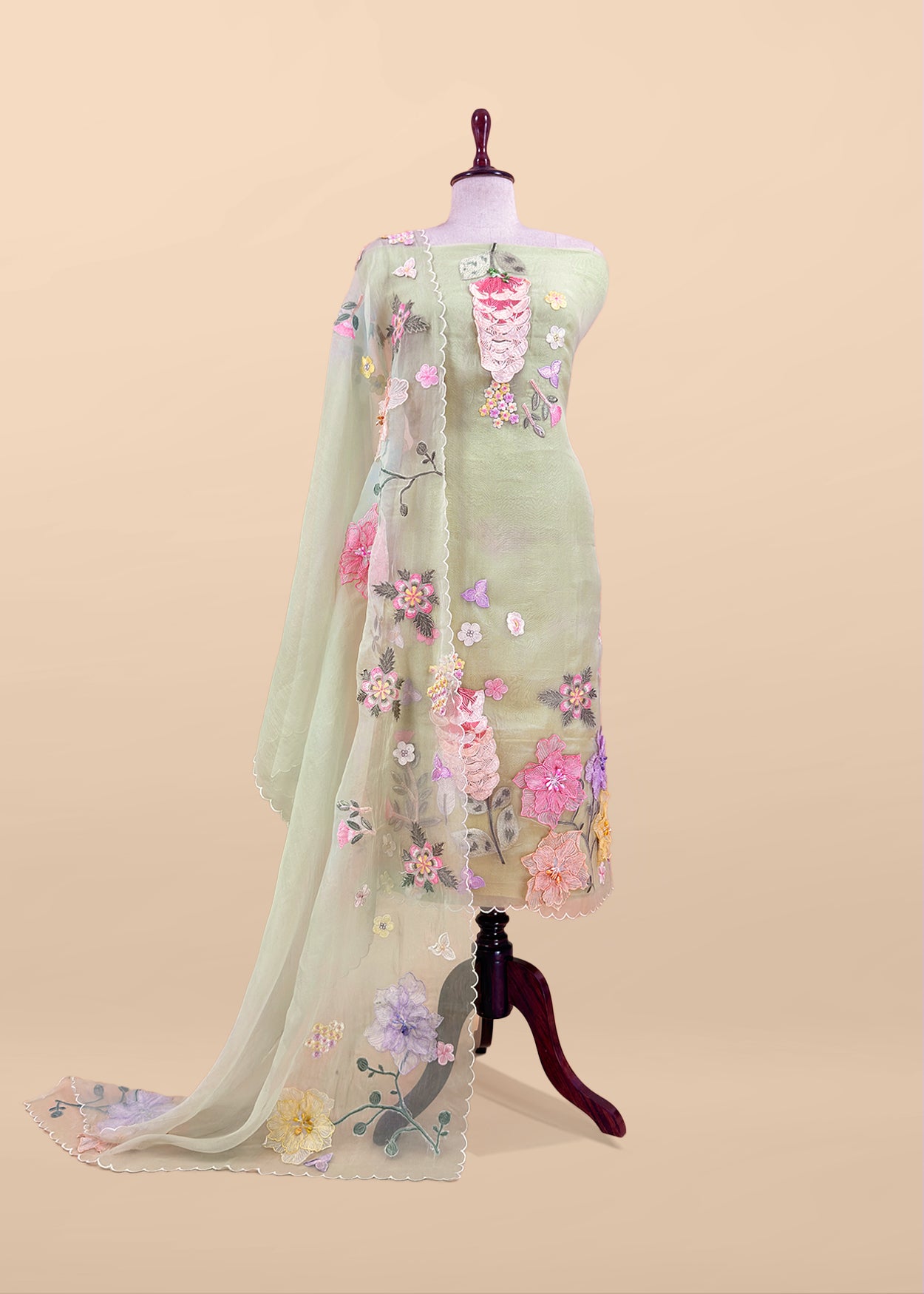 festive wear premium organza silk suit

