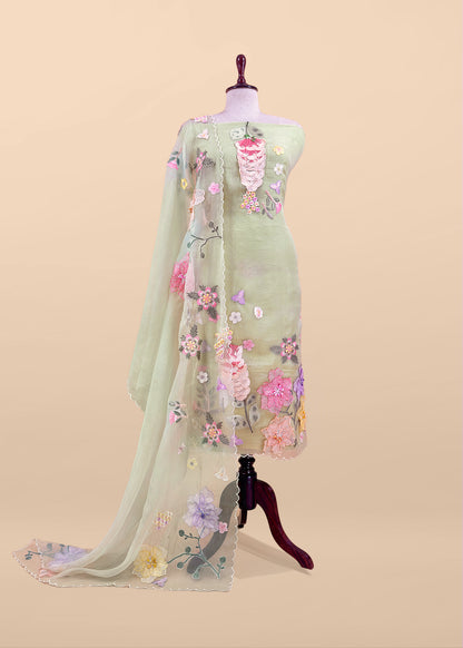 festive wear premium organza silk suit

