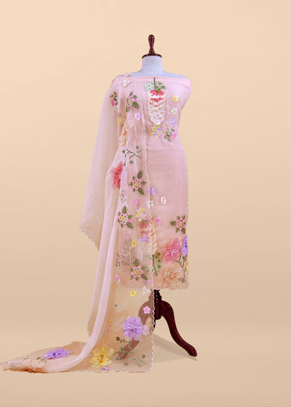 festive wear premium organza silk suit

