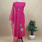 Pink Chanderi kurta with Organza Dupatta Having Zari Embroidery