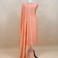 Orange Mulmul Suit And Dupatta In Dori work