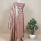 Pink Banarasi unstitched suit with zari weaving