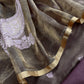 Mouse Handloom Tissue Silk Suit With Kadwa Weaves