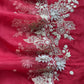 Classic Red Luxe Organza Silk Suit With 3d Appliqué, Dori And Gotapatti Handwork