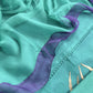 Turquoise And Violet Chanderi Kurta With Ombre Chiffon Dupatta With Dori Embroidery