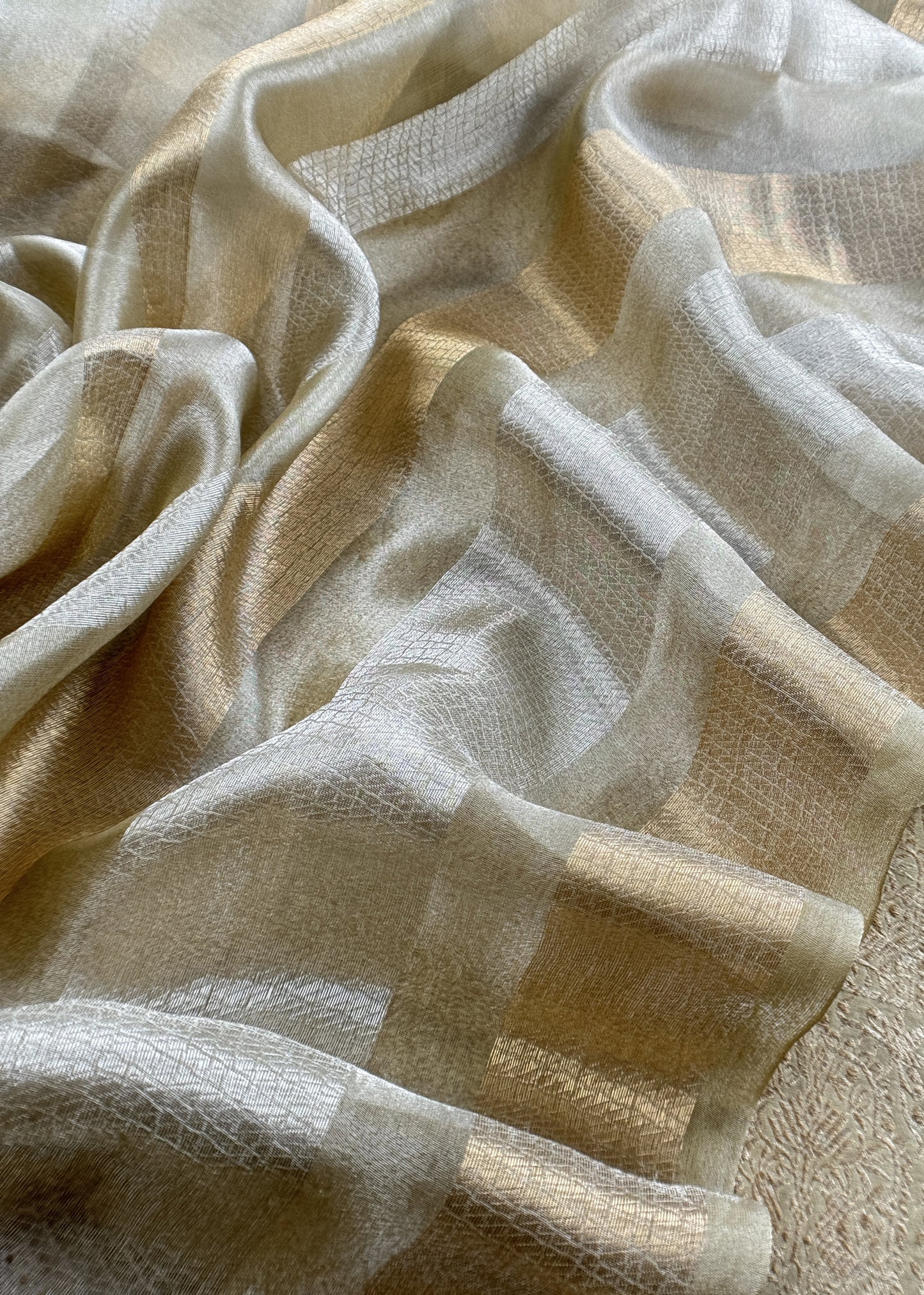 Chikoo Brocade Silk Kurta And Zari Panel Silk Dupatta