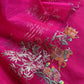Pink Chanderi kurta with Organza Dupatta Having Zari Pichwai Embroidery
