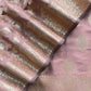 Pink Banarasi unstitched suit with zari weaving