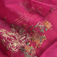 Pink Chanderi kurta with Organza Dupatta Having Zari Pichwai Embroidery
