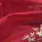 Red Chanderi kurta With Organza Dupatta Having Zari Pichwai Embroidery