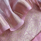 Pink Brocade Silk Kurta And Zari Panel Silk Dupatta