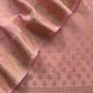 Pink Banarasi Cotton Unstitched Suit With Resham Weaving