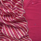 Pink Mul Chanderi Unstitched Suit With Lehariya Dupatta