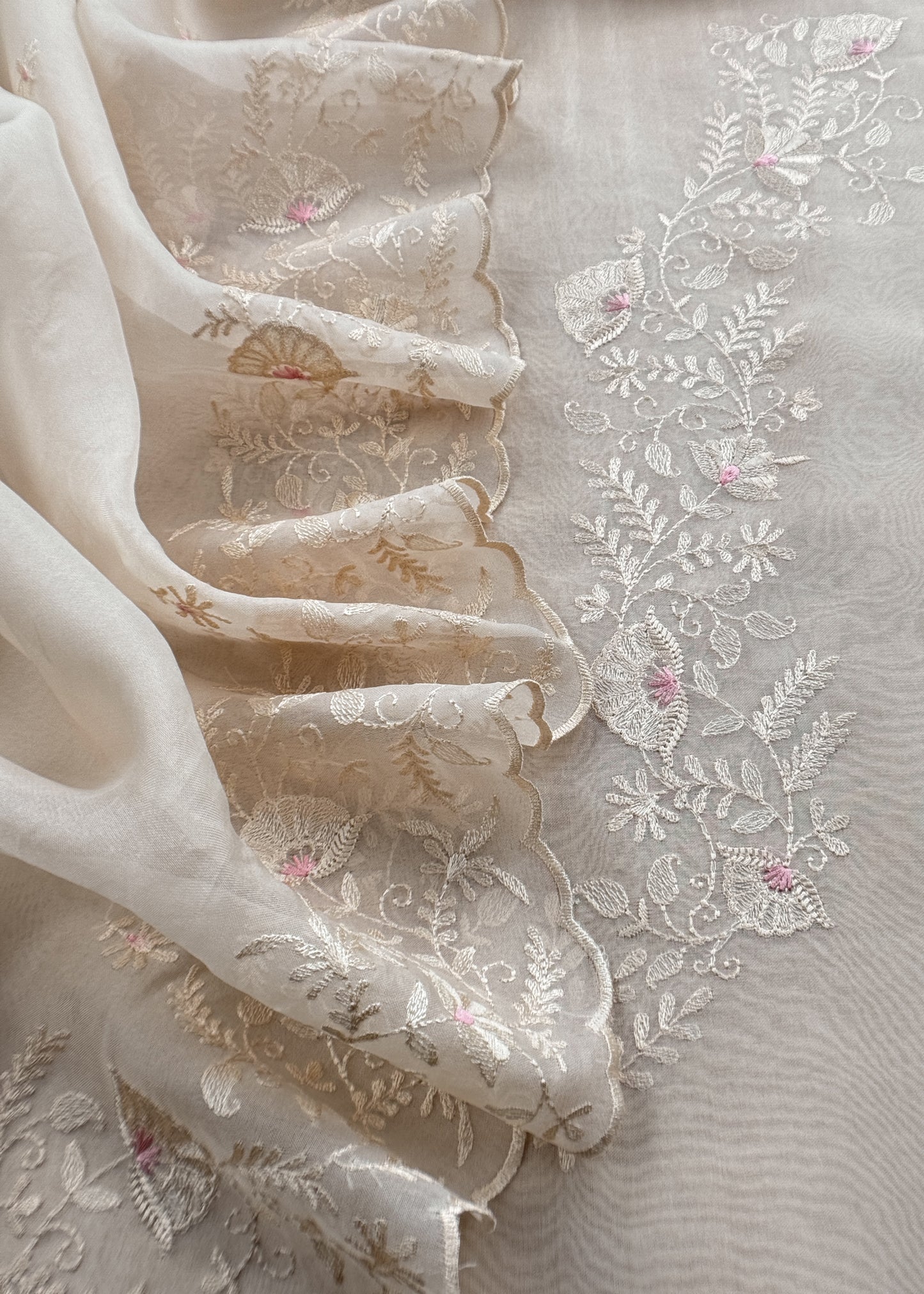 Kora silk suit for bridal trousseau


