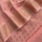 Pink Banarasi Cotton Unstitched Suit With Resham Weaving