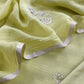 Light Green Mulmul Suit And Dupatta In Dori work