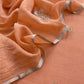 Orange Mulmul Suit And Dupatta In Dori work