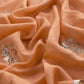 Orange Mulmul Suit And Dupatta In Dori work