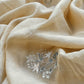 Beige Mulmul Suit And Dupatta In Dori work