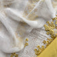 White And Yellow Pure Cotton Suit
