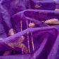 Purple Chanderi Kurta With Organza Dupatta Having Zari Embroidery