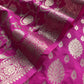 Rani Pink Banarasi Katan Silk Suit With Dupatta