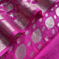 Rani Pink Banarasi Katan Silk Suit With Dupatta